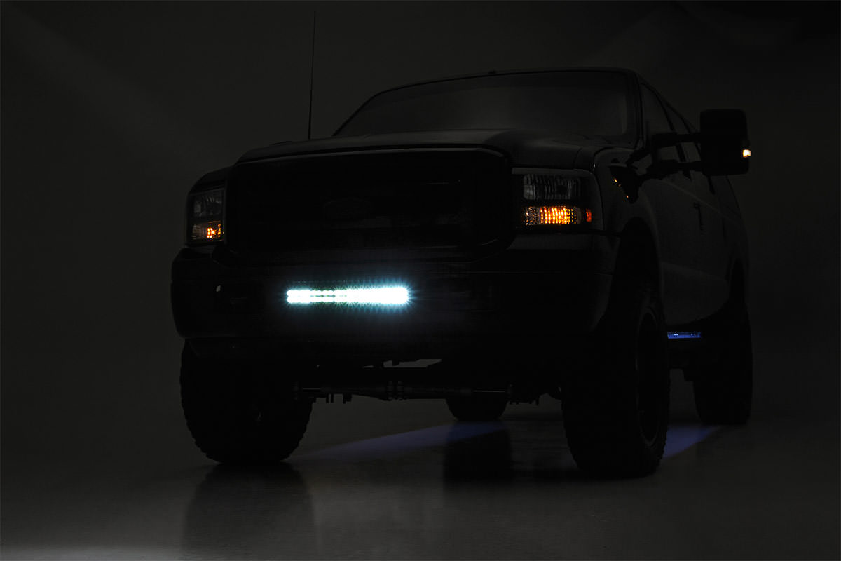 Ford F-250 Super Duty LED Light Kit - Front - Rough Country - Bumper Mount | 20